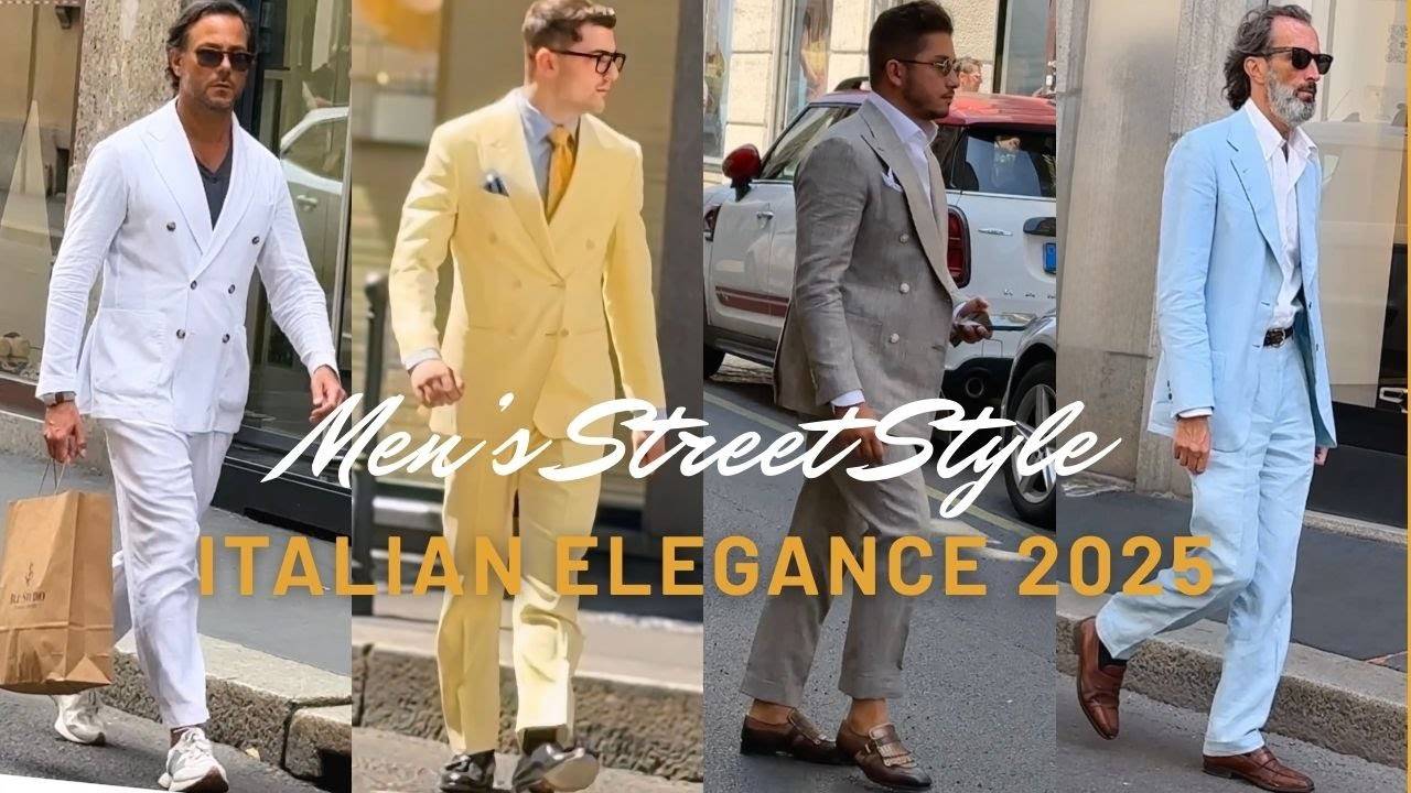 米兰男装街头风格：色彩与纹理的升级基础款 | 时尚 2025 | Men’s Street Style Milan
